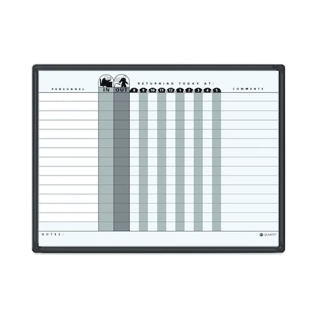 Quartet Boards, Magnetic Dry Erase In/Out, 18", 24", DuraMax Porcelain Frame, White/Gray 781G